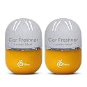 RefreshDrive Twist-Activated Car Gel Air Freshener - Lemon Blast - Pack 2, Long-lasting Fragrance up to 30 Days, Auto Scent Diffuser with Easy On-Off, Odor Eliminator for Car Interior
