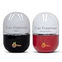 RefreshDrive Twist-Activated Car Gel Air Freshener - Strawberry &amp; Wish - Pack 2, Long-lasting Fragrance up to 30 Days, Auto Scent Diffuser with Easy On-Off, Odor Eliminator for Car Interior