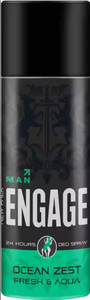 engage ocean zest citrus and aquatic skin friendly deodorant spray - for men 150 ml