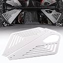 Engine Bay Panel Cover Compatible with Chevrolet Corvette C8 2020-2023, Aluminum Alloy Rear Engine Covers Left Right Engine Case Guards Protector Splash Shield, C8 Accessories 2PCS (Silver)