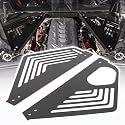 Engine Bay Panel Cover Compatible with Chevrolet Corvette C8 2020-2023, Aluminum Alloy Rear Engine Covers Left Right Engine Case Guards Protector Splash Shield, C8 Accessories 2PCS (Black)