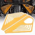 Engine Bay Panel Cover Compatible with Chevrolet Corvette C8 2020-2023, Aluminum Alloy Rear Engine Covers Left Right Engine Case Guards Protector Splash Shield, C8 Accessories 2PCS (Yellow)