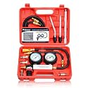 Engine Cylinder Leak Down Tester Kit;Gasoline Engine Leakdown Tester Kit with Extension Rod;Cylinder Leakage Tester Set for Pressure Check and Leakage Rate Test