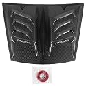 Engine Hood Vent Trim, Bonnet Air Vent Trim Cover, Hood Air Vent Trim Cover Enhance Engine Cooling Reduce Wind Resistance Anti Scratch Universal Fit for 1 Series E90 E91 (Carbon Fiber Style)