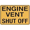 Engine Vent Shut Off Warning Metal Sign Tin Signs Aluminum Plaque for Outdoors Use Yard Farm Fence Home Wall Decor 12x16 inch