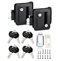Engineering Plastic Camper Door Lock, RV Door Lock Replacement, Fit 3.65" x 2.95" Hole, for Motorhome,RV Camper,Entrance Front Door, 2 Lock+8 Key Aliked
