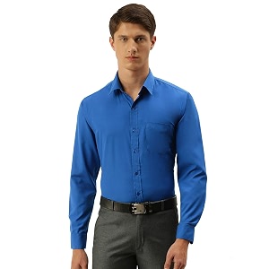 English Navy Mens Slim Fit Formal Shirt