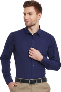English Navy Men Solid Formal Dark Blue