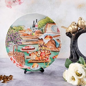 kolorobia decorative wall platestand amp metal hook english theme breakfast hanging wall plate 10inch gift box packaging ceramic wall plate for wall dcor i home dcor i living room i office