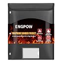 ENGPOW Fireproof Binder Pocket for 3 Ring Binder, Protect Files from Fire