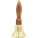 Engravable Solid Brass School Bell and Teacher Handbell (Small, Engraved)