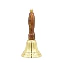 Engravable Solid Brass School Bell and Teacher Handbell (Medium, Engraved)