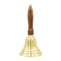 Engravable Solid Brass School Bell and Teacher Handbell (Large, Engraved)