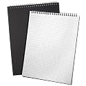 Engrowtic Top Spiral Graph Paper Notebook A4 70 Sheet, Black, 2 Pack