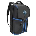 ENHANCE Gaming Laptop Backpack with Universal Console for PS4, PS5 and Computers - Arsenal Hardware Storage for Controllers, Headphones, Games, Mouse - Blue
