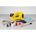 150-Bar High Pressure Washer | 2200W Motor, 9 L/min Flow | Adjustable Nozzle & Foam Bottle | Auto Stop Pump | 5 m Hose + 3 m Inlet, Filters, Accessory Kit | Car, Bike, Home Cleaning (Yellow)