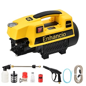 high pressure washer car washer 2000 watts motor 140 bars pressure 8 lmin flow rate 5 meters outlet hose portable car bike amp home cleaning yellow