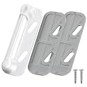 Enhon 1 Pack Screen Door Spring Strike Plate(Low Profile Spring,White)