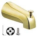 Enhon 1 Pack Slip on Tub Spout with Diverter Polished Brass