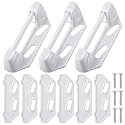 Enhon 3 Pack Screen Door Spring Strike Plate(High Profile Spring,White)