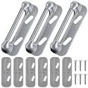 Enhon 3 Pack Screen Door Spring Strike Plate(Low Profile Spring,Silver)