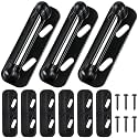 Enhon 3 Pack Screen Door Spring Strike Plate(Low Profile Spring,Black)