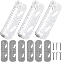 Enhon 3 Pack Screen Door Spring Strike Plate(Low Profile Spring,White)