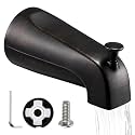 Enhon Tub Spout with Diverter, Slip-Fit Bathtub Faucet Spout Replacement, 1/2 Copper Pipe Connection, Easy to Install, Universal for Bathroom Shower(Oil Rubbed Bronze,1 Pack)
