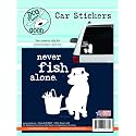 Enjoy It LLC 19014CS Never Fish Alone Car Sticker