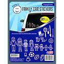 Enjoy It Stick Figure Family Vinyl Car Stickers, 20 Pack Decals