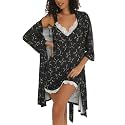 ENJOYNIGHT Women's Robe Set Sexy V-Neck Camisole Lingerie Nightgown