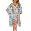 ENJOYNIGHT Women's Robe Set Sexy V-Neck Camisole Lingerie Nightgown
