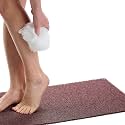ENKOSI Loofah Non-Slip Shower Mat &amp; Bath Mat – Soft Cushioned Comfort – No Suction Cups for Textured Tubs – Fast Draining Safety for Inside Shower, Family &amp; Elderly (24x16 Brown)