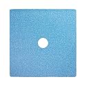 Enkosi Loofah Shower Mat with Drain Hole – Cushioned Anti-Slip Square Bath Mat for Showers, and Bathroom Floors – Textured PVC, Non Slip Safety Pad for Walk-in Stalls and Wet Areas (27x27 Aqua Blue)