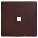 Enkosi Loofah Shower Mat with Drain Hole – Cushioned Anti-Slip Square Bath Mat for Showers, and Bathroom Floors – Textured PVC, Non Slip Safety Pad for Walk-in Stalls and Wet Areas (27x27 Brown)