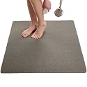 ENKOSI Loofah Square Shower Mat - Non Slip Shower Mats for Inside Shower - Extra Large 31x31 Shower Floor Mat Non Slip - Square Bath Mat for Shower - Secure Anti Slip Shower Bathroom Mat (31x31 Gray)