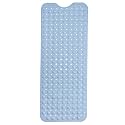 ENKOSI Non-Slip Bath Mat - Extra Long 40 x 16 Inch Large Anti-Slip Tub &amp; Shower Mat with Suction Cups and Drain Holes for Bathroom Bathtub Safety and Decor (40x16 Aqua Blue)