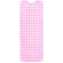 ENKOSI Non-Slip Bath Mat and Shower Mat 40x16 Extra Long, Clear Pink