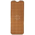 ENKOSI Non-Slip Bath Mat and Shower Mat 40x16 Extra Long, Clear Brown