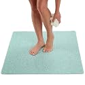 ENKOSI Square Shower Mat - Non Slip Shower Mats for Inside Shower - Extra Large 31x31 - Aqua Green