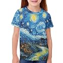 ENLACHIC Girls Teens Pink Flamingo Printed Summer Short Sleeve T-Shirts Cute 3-16 Years