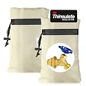 Enlarge Outdoor Faucet Cover for Winter Freeze Protection, 3M Thinsulate, 10"H x 6.3"W Hose Bib for Wall Taps Outside, Waterproof & Frost Free Insulated Spigot, 2 Pcs Faucet Socks - Sand