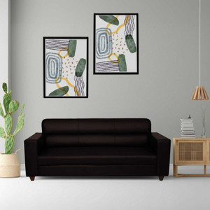 enlay leatherette 3 seater  sofa