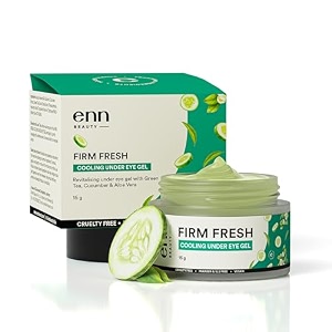enn firm fresh cooling under eye gel to reduce dark circle puffiness tired fatigued eyes dryness wrinkles and fine lines under eyes enriched with cucumber green tea amp aloe vera gel15g