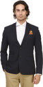 ENNOBLE Men Solid Single Breasted Casual Blazer (Dark Blue)