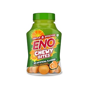 eno chewy bites for fast amp on-the-go relief from acidity heart burn amp sour burps  orange flavoured chewable digestive tablets  pack of 30