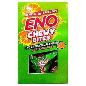 eno chewy bites tasty chewable antacid for gentle amp effective relief from acidity - antime anywhere - lemon flavour - pack of 30 tabs