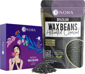 enora hair removal brazilian hard wax beans for face eyebrow  activated charcoal wax