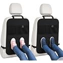 Enovoe Car Seat Protectors for Kids - 4 Pack Premium Quality Car Seat Cover Back Seat Offers Waterproof Protection from Mud and Scratches - 18" x 24" with Adjustable Straps and Games for Kids