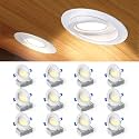 Ensenior 12 Pack 4 Inch LED Eyeball Gimbal Recessed Light, 5CCT Dimmable
